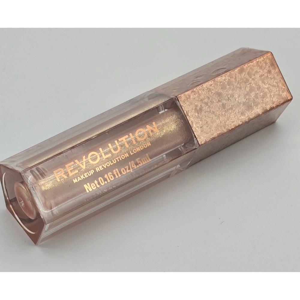 Makeup Revolution Luxurious Lip Topper Shimmer Gloss 0.16 oz 4.5ml New Champagne